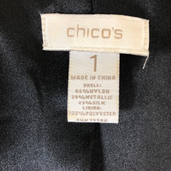 Chicos Metallic Leopard Print Open Front Jacket - Picture 6 of 6